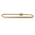 thumbnail image 2 of 14K Yellow Gold 1.5mm 3.27 ct.tw Princess Cubic Zirconia Channel Set Tennis Bracelet, 2 of 3
