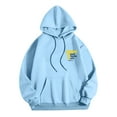 thumbnail image 4 of QHFBli Fashion Men's Hooded Sweatshirt Mens God Print Casual Hooded Sweatshirt Long Sleeve Pullover Comfortable Daily Wear Streetwear Fashion Sky Blue XL, 4 of 5