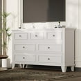 thumbnail image 5 of 47-Inch 7-Drawer Dresser – Spacious Storage – Ideal for Bedroom, Living Room, or Entryway – Modern Farmhouse Style Chest of Drawers, White, 5 of 7