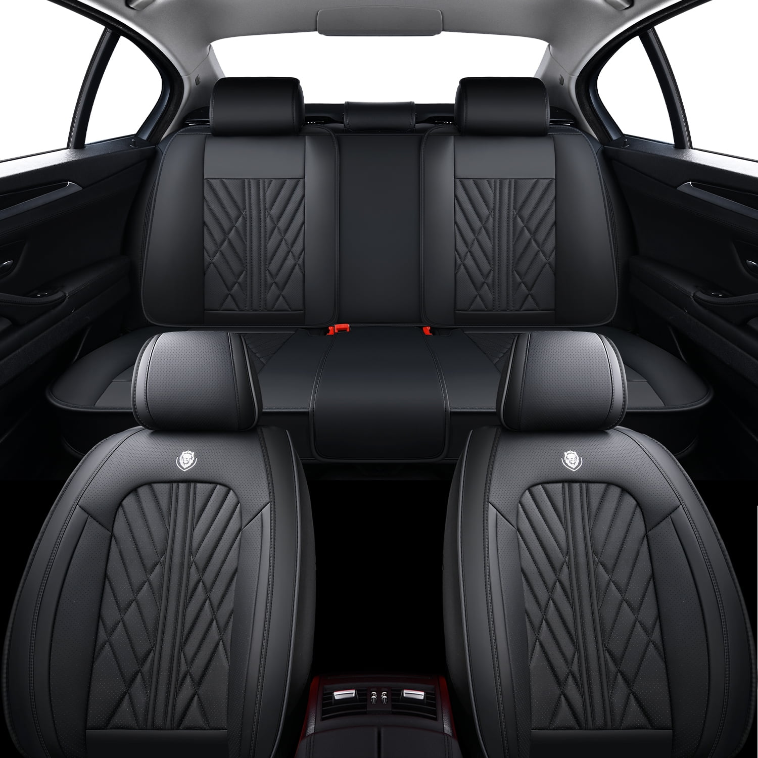 for Nissan Versa 2015 Seat Covers Premium Leather Stain Resistant Vehicle Specific Premium Comfort Airbag Safe Design