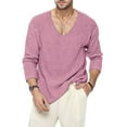thumbnail image 2 of VJATTWR 1 Pack Mens Crew Neck Long Sleeve T-Shirts Mix Colors Bulk M, 2 of 4