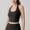 Black, variant on Women's Athletic Tank Tops Sleeveless Casual Fashion Solid Color Sports Yoga Top with Padded Round Neck