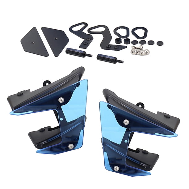 Alerones de fuerza para motocicleta, reemplazo directo de del Panel de , Deflector de aire apto para piezas de Azul Baoblaze Spoilers de carga aerodinámica