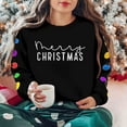 thumbnail image 2 of Lorytime Christmas Womens Crewneck Sweatshirt Fall Letters Print Fleece Shirt Long Sleeve Pullover Tops for Holiday, 2 of 9