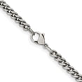 thumbnail image 4 of Chisel Stainless Steel Antiqued 4.2mm Round Curb Chain - 18", 4 of 8