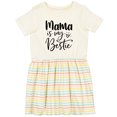 thumbnail image 3 of Inktastic Mama is My Bestie Girls Toddler Dress, 3 of 5
