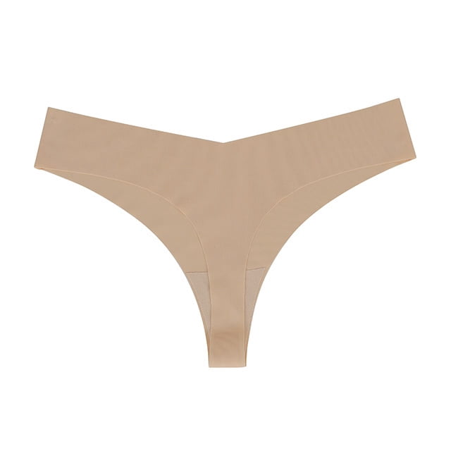 Nvzi Ropa interior sin costuras para mujer, bragas sexys de encaje estilo hipster, tanga, bragas, ropa interior para mujer, 3 piezas (color de piel, L)