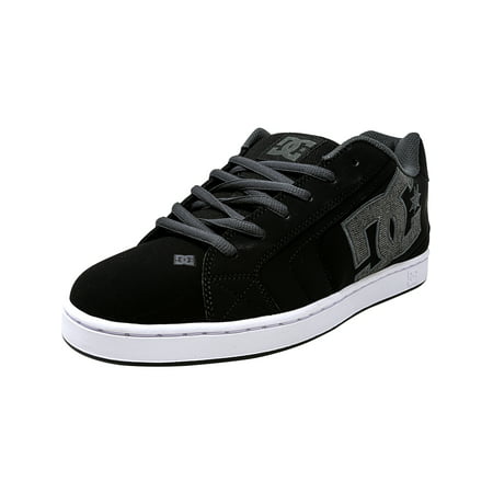 Dc Men's Net Se Black / Grey Low Top Leather Skateboarding Shoe -