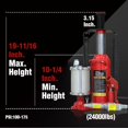 thumbnail image 2 of BIG RED 12 Ton Pneumatic Air Hydraulic Car Bottle Jack with Pump for Repair,Red,WQ06R, 2 of 5