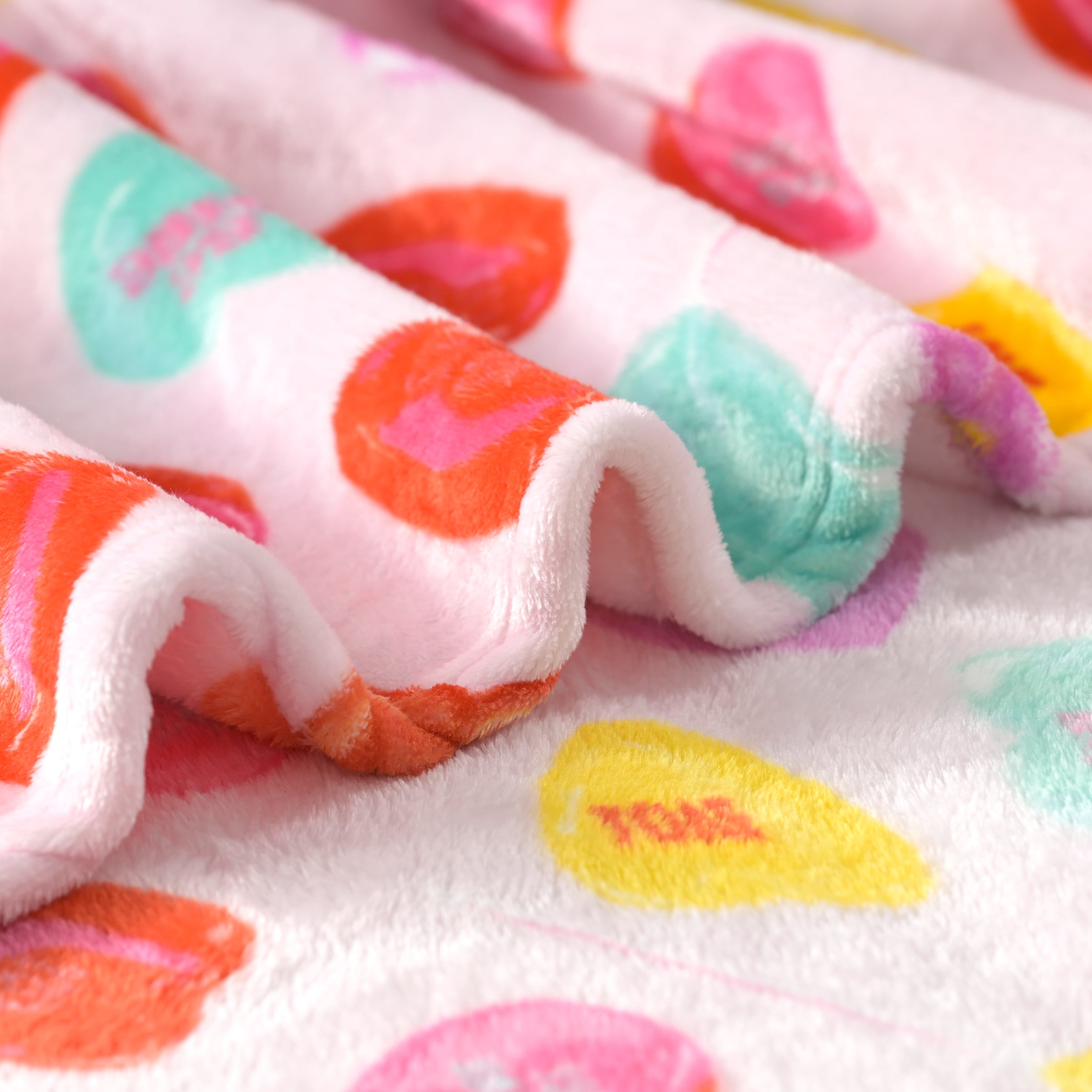 Way To Celebrate Super Soft Valentine's Day Throw Blanket, Lollipops, 50 x 60 in