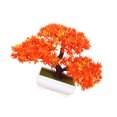 thumbnail image 2 of EeaseMX Plantas simuladas: Pino de felicitación de 3 tenedores, planta de plástico en maceta, adornos pequeños (rojo), 2 of 7