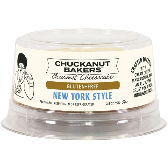 Chuckanut Bakers, Gluten Free New York Style Cheesecake, 3.5 oz, Frozen