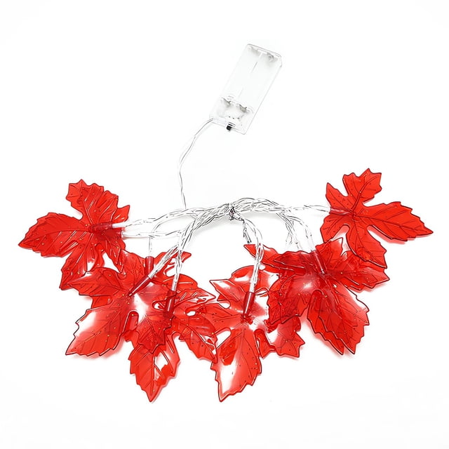 Halloween Decorations Outdoor,Led Simulation Maple Leaf Lights String Battery Box Indoor and Outdoor Courtyard Restaurant Christmas Halloween Day Decoration,Outdoor Christmas Decorations