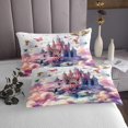 thumbnail image 3 of Erosebridal Girly Pink Castle Coverlet Set Queen, Fairy Tale Bedding Set, Princess Style Decor, 3 of 5