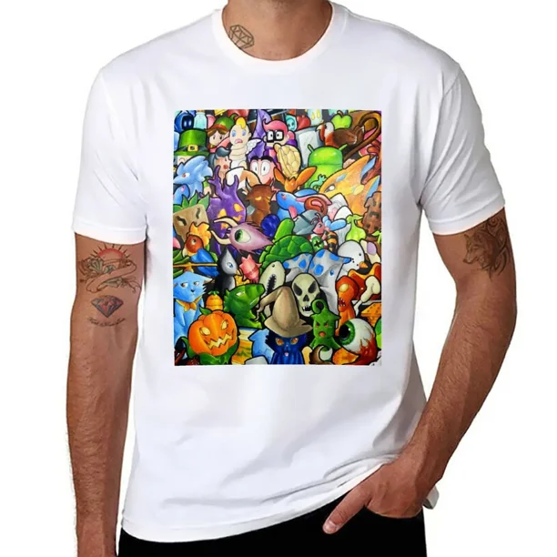 Camiseta con estampado de animales de All Teraria para niños blusa de peso pesado ropa para hombre