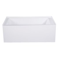 Aqua Eden 54" Acrylic Alcove Bathtub with Left Hand Drain, White