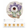 thumbnail image 6 of 15 Inch Round Placemats Set of 4, Purple Lavender Non Slip Heat Insulation PP Table Mats, Spring Floral Daisy Butterfly Leaves Beige Washable Place Mats for Kitchen Dining Party Table Decor, 6 of 7