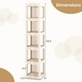 thumbnail image 3 of Costway 360° Spinning Bookcase with Swivel Base, 5-Tier Revolving Bookshelf Tower for Study, 3 of 9