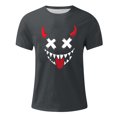 thumbnail image 4 of Blusas y camisas de manga corta y cuello redondo para hombre. Blusas/camisetas de manga corta con cuello redondo y estampado de Halloween para hombre. Blusa para hombre., 4 of 4