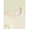 thumbnail image 4 of Infant Baby Girls Summer Shorts Set, Short Sleeve Crew Neck T-shirt with Elastic Waist Shorts Outfit, 4 of 8