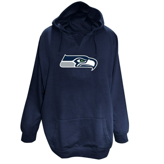 Women's Fanatics College Navy Seattle Seahawks Plus Size V-Neck Pullover Hoodie