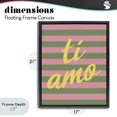 thumbnail image 4 of Stupell Industries Mid-Century Ti Amo Pink Green Stripes Black Floating Frame Canvas Art, 17 x 21, by SD Graphics Studio, 4 of 8