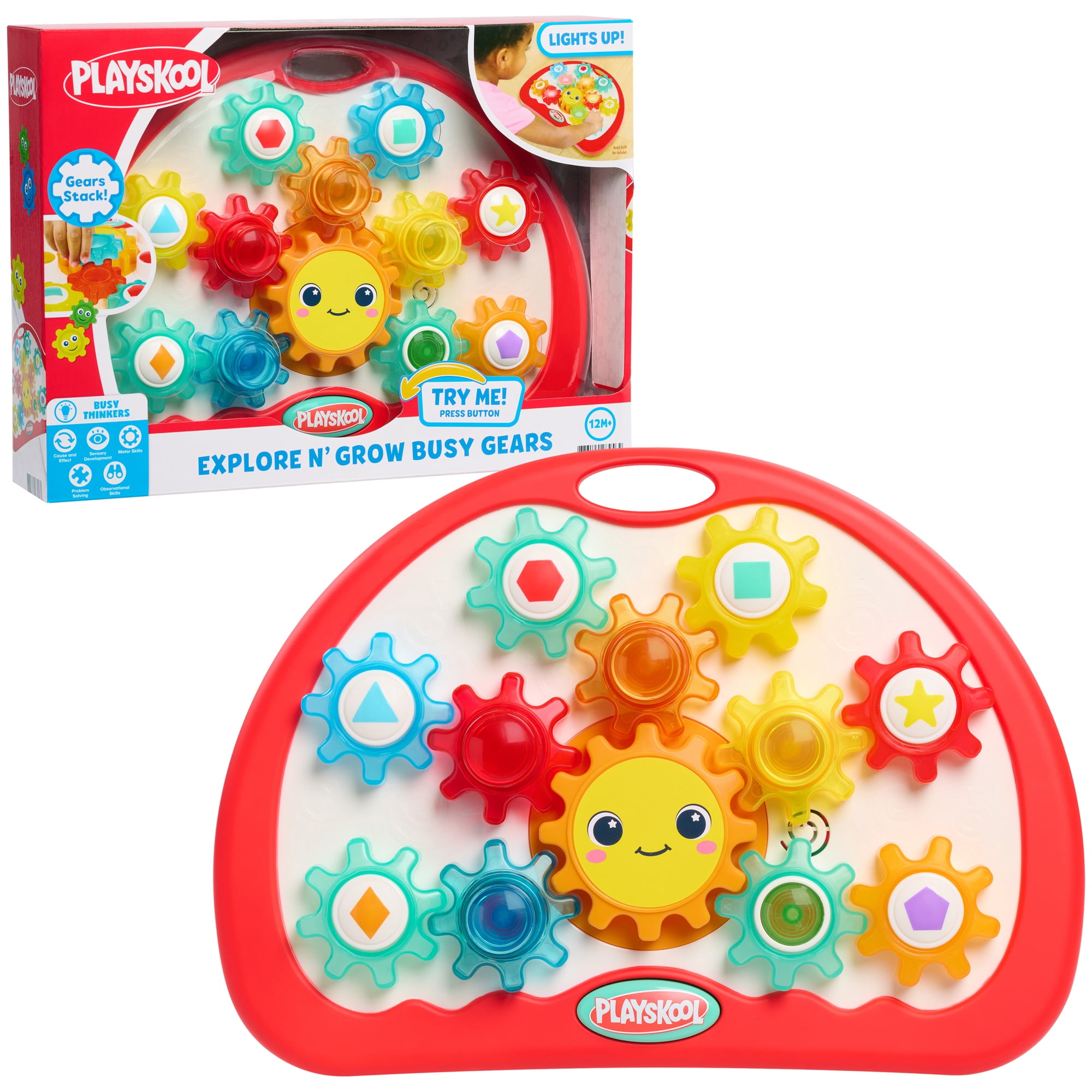 Playskool Explore ’n Grow Busy Gears Interactive Toy, Lights, Music & Sounds, Kids Ages 12 Months and up