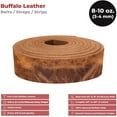 thumbnail image 2 of European Leather Work Buffalo Belt Blanks 8-10 oz. 3-4mm  Size: 2"x60" 5.1x152.4cm  Vintage Tan Color  Full Grain Leather Belt/Straps/Strips DIY, Tooling, Holsters, Knife Sheaths, Furniture, 2 of 8