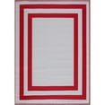 thumbnail image 4 of Playa Rug Paris Lightweight Reversible Recycled Plastic Outdoor Floor Mat/Rug Red&White 8'x10' 8' x 10', 4 of 5
