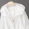 thumbnail image 7 of Unir Lightweight Summer Sun Shrug Jacket for Women, Hooded Zip Front, Breathable Polyester Casual Outerwear, 1 Piece, M-XXL, Plus Size Friendly, 7 of 7