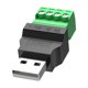 thumbnail image 1 of Conector USB 2.0. Convertidor fácil de usar. Portátil y resistente. Cable de terminales de 300 V y 8 A. Masculino, 1 of 9