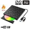 thumbnail image 2 of External DVD Player B06 USB3.0 Type-C CD DVD Burner and Reader for Laptop Desktop PC ,Latest USB 3.0 Tech, 2 of 5
