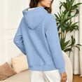 thumbnail image 4 of Women's Sherpa Fleece Lined Hoodie Winter Warm Thermal Heavyweight Plain Pullover Thicken Sweatshirt Tops with Pockets, 4 of 6