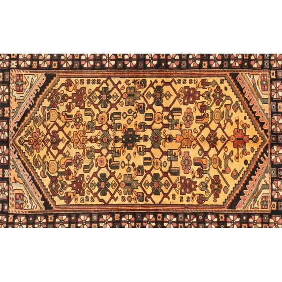 Ahgly Company Indoor Rectangle Traditional Saffron Red Persian Area Rugs, 8' x 10'