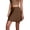#266-Brown, variant on Women's Satin Half Slip - High Waisted Silky Underskirt with Lace Trim,Anti-Static Slip Skirt for Dresses