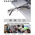 thumbnail image 3 of Gafas bloqueadoras de luz azul ZanyLen para hombre, color negro/dorado, 3 of 6