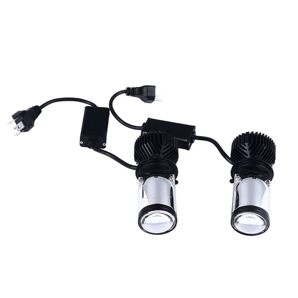 Lente De Faro De Proyector LED, Kit De Bombillas De Faro LED H4 Fácil Instalación Lente Ojo De De Ahorro De Energía Para Vehículo