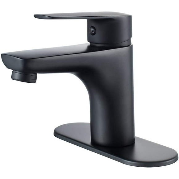 FrostHike Black bathroom sink faucet single handle bathroom faucet modern commercial vanit