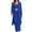 Blue, variant on Womens Fashion New Loose Casual Solid Color Long Sleeved Pants Tank Three Piece Set Sleek Casual Wear