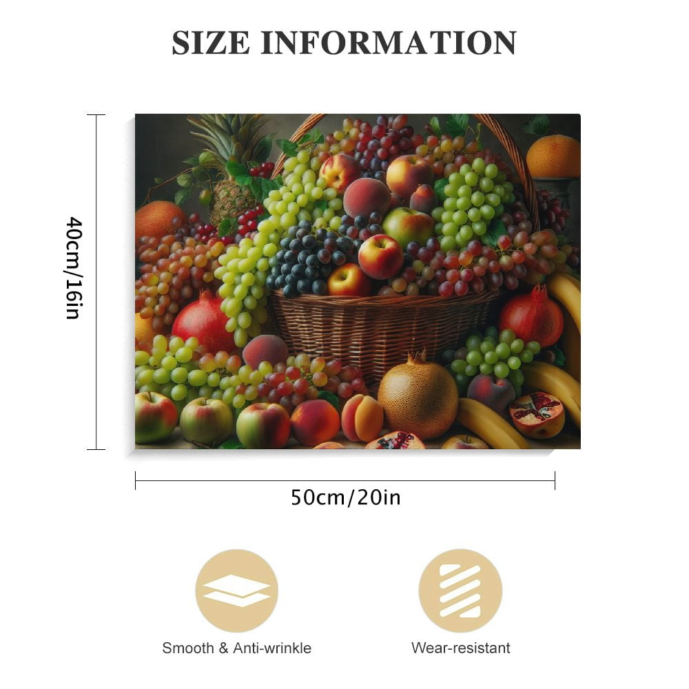 Jiayy Kitchen Canvas Wall Art Fruit Picture Various Fresh Fruits Vegetable Painting Prints for Kitchen Restaurant Dining Room Decor Framed