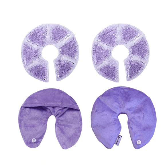 Mastectomy and Lumpectomy Hot Cold Breast Gel Packs (2 Pack) – Reusable Hot & Cold Therapy with Soft Plush Covers