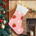 thumbnail image 5 of GZHJMY Strawberry Christmas Stocking, Personalized Large Candy Stocking Hanging Gift, Xmas Stockings Decoration for Family Holiday Party Ornaments Decor Fireplace, 5 of 7