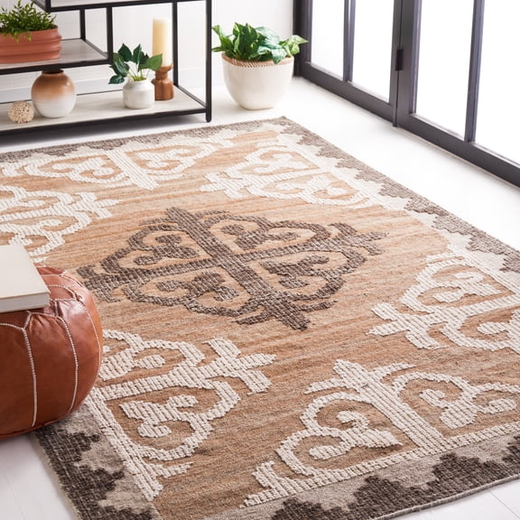 Safavieh Kenya Atanas Geometric Area Rug, Brown/Charcoal, 4' x 6'