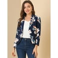thumbnail image 4 of INSPIRE CHIC Blazer à Imprimé Floral Ouvert pour Femmes, 4 of 6