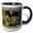 Black/White, variant on 3drose, Usa, Alaska. Bald Eagle Feeding on Salmon. Chilkoot River Near Haines, 11oz Two-tone Blue Mug
