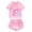1-Pink11626, variant on Tiijoy Girls Two Piece Swimsuit UPF 50 Ruffle Cartoon Rash Guard and Shorts, Sizes 2-12