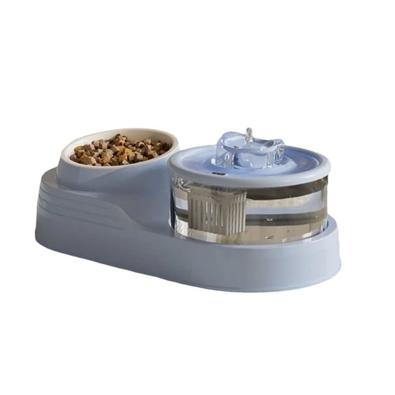 USB Charging 2-in-1 Pets Water Fountain Auto Filter Mute Cat Drinker Bowl Large Capacity Neck Protection Pet Feeder for Home