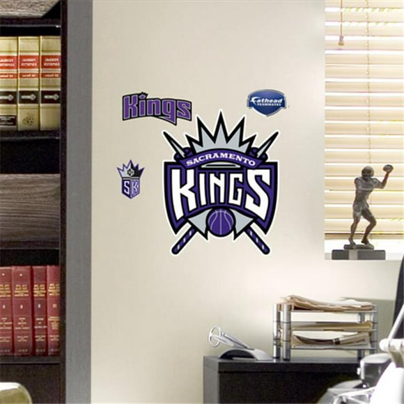 Fathead Sacramento Kings Logo Mur Graphique Mesures 12 X 16 dans. Pack de 6
