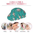 thumbnail image 6 of Kdxio Funny Christmas Deer Print Shower Cap for Women,Elastic and Reusable,Double Waterproof Layers Bathing Hat, 6 of 6