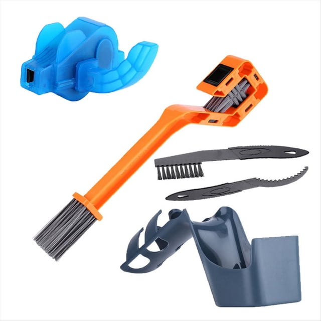 Bike Motorcycle Chain Oil Storage Tool Box Chain Cleaning Oil Splash-Proof Agent Chain Oil Anti-Spray Scrubber Tools,1 x Oil Anti-spray Tool Set,Photo Color